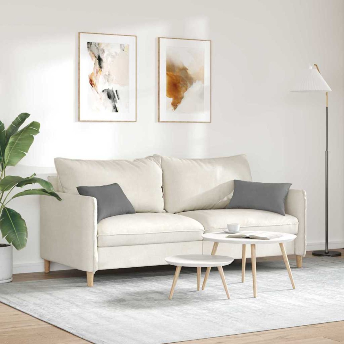 vidaXL Μαξιλάρι Καναπέ 2 pcs Σκούρο Γκρι 50 x 30 cm ύφασμα