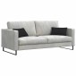vidaXL Μαξιλάρι Καναπέ 2 pcs Μαύρο 50 x 30 cm ύφασμα