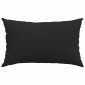vidaXL Μαξιλάρι Καναπέ 2 pcs Μαύρο 50 x 30 cm ύφασμα