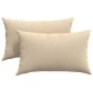vidaXL Μαξιλάρι Καναπέ 2 pcs Κρεμ 50 x 30 cm ύφασμα