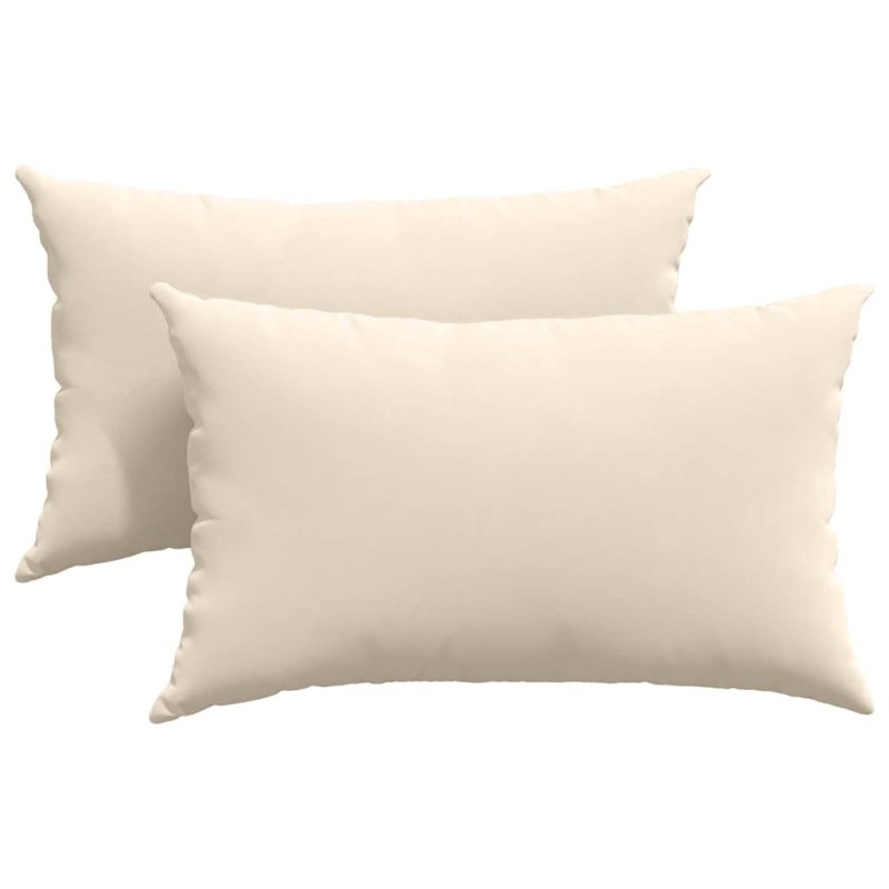 vidaXL Μαξιλάρι Καναπέ 2 pcs Μπεζ 50 x 30 cm ύφασμα