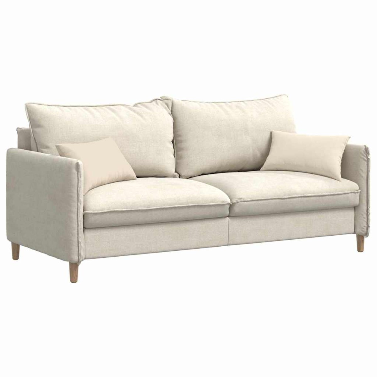 vidaXL Μαξιλάρι Καναπέ 2 pcs Μπεζ 50 x 30 cm ύφασμα