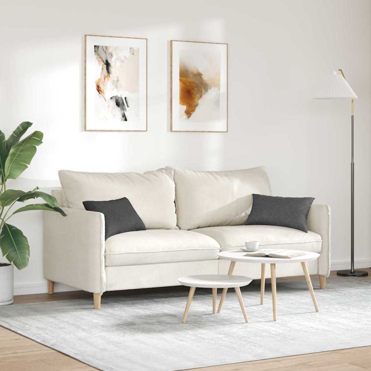 vidaXL Μαξιλάρι Καναπέ 2 pcs Σκούρο Γκρι 50 x 30 cm