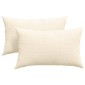 vidaXL Μαξιλάρι Καναπέ 2 pcs Κρεμ 50 x 30 cm Υφασμάτινο Κορντουρά