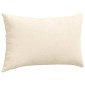 vidaXL Μαξιλάρι Καναπέ 2 pcs Κρεμ 50 x 30 cm Υφασμάτινο Κορντουρά