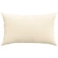 vidaXL Μαξιλάρι Καναπέ 2 pcs Κρεμ 50 x 30 cm Υφασμάτινο Κορντουρά