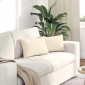 vidaXL Μαξιλάρι Καναπέ 2 pcs Κρεμ 50 x 30 cm Υφασμάτινο Κορντουρά