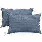 vidaXL Μαξιλάρι Καναπέ 2 pcs Μπλε 50 x 30 cm Υφασμάτινο Κορντουρά