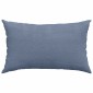 vidaXL Μαξιλάρι Καναπέ 2 pcs Μπλε 50 x 30 cm Υφασμάτινο Κορντουρά