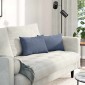 vidaXL Μαξιλάρι Καναπέ 2 pcs Μπλε 50 x 30 cm Υφασμάτινο Κορντουρά