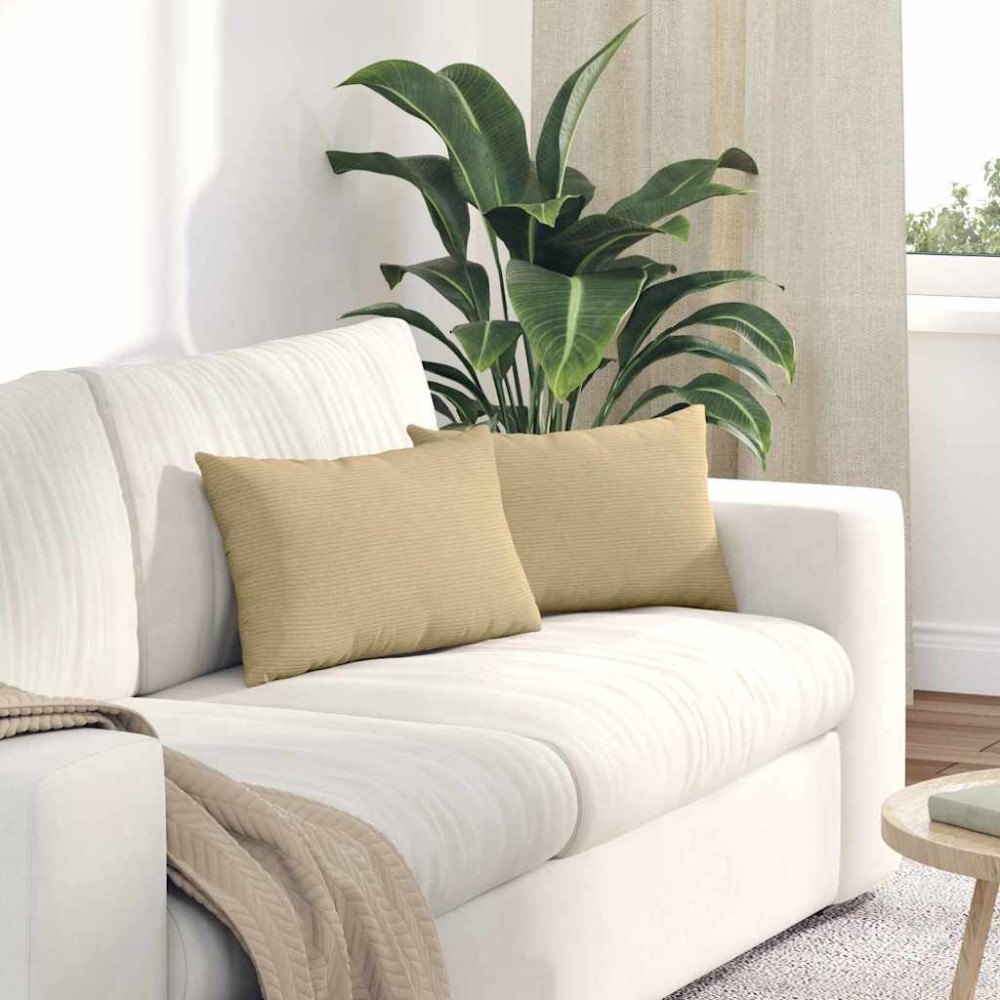 vidaXL Μαξιλάρι Καναπέ 2 pcs Γκρι Πράσινο 50 x 30 cm