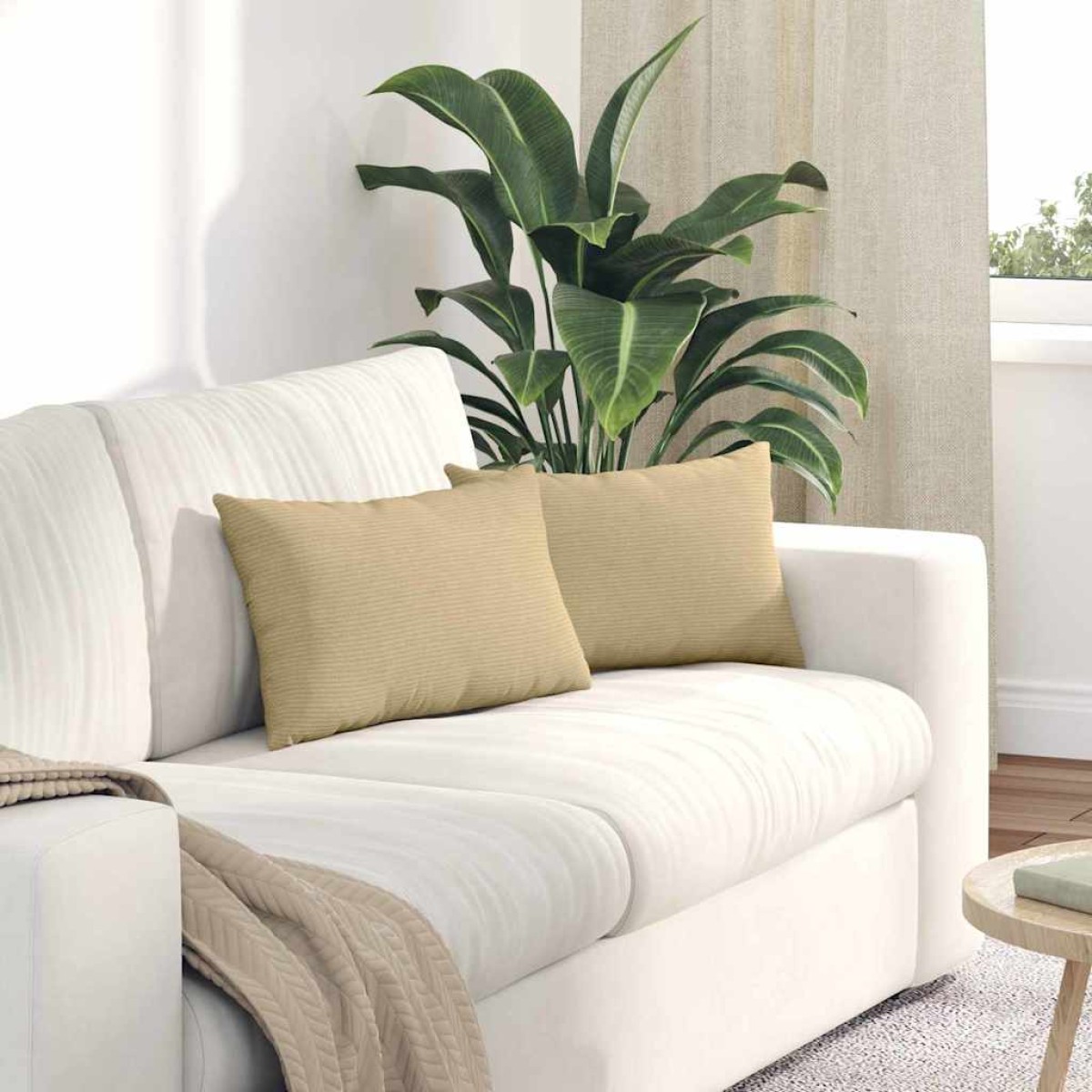 vidaXL Μαξιλάρι Καναπέ 2 pcs Γκρι Πράσινο 50 x 30 cm