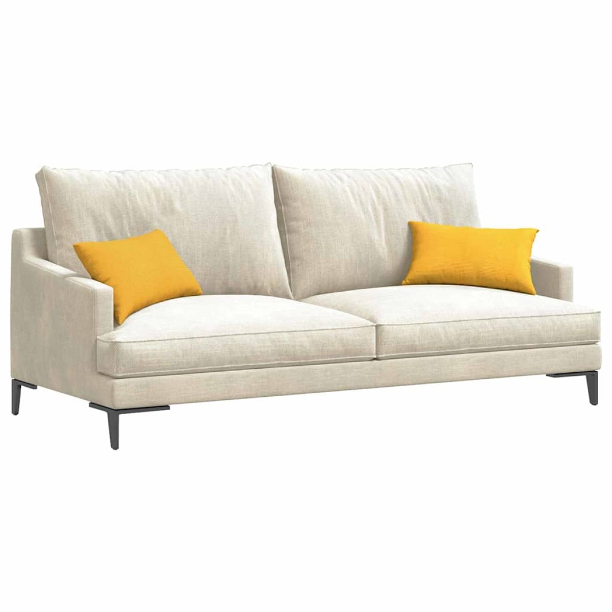 vidaXL Μαξιλάρι Καναπέ 2 pcs Απαλό Κίτρινο 50 x 30 cm