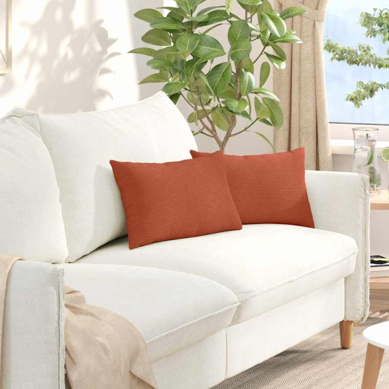 vidaXL Μαξιλάρι Καναπέ 2 pcs Κόκκινο Πορτοκαλί 50 x 30 cm