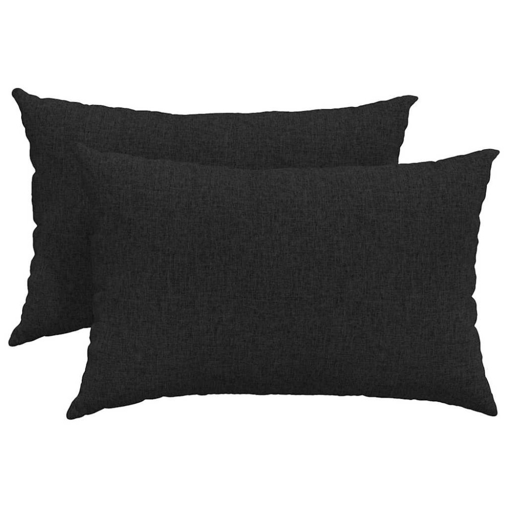 vidaXL Μαξιλάρι Καναπέ 2 τμχ. ύφασμα Μαύρο 60 x 40 cm