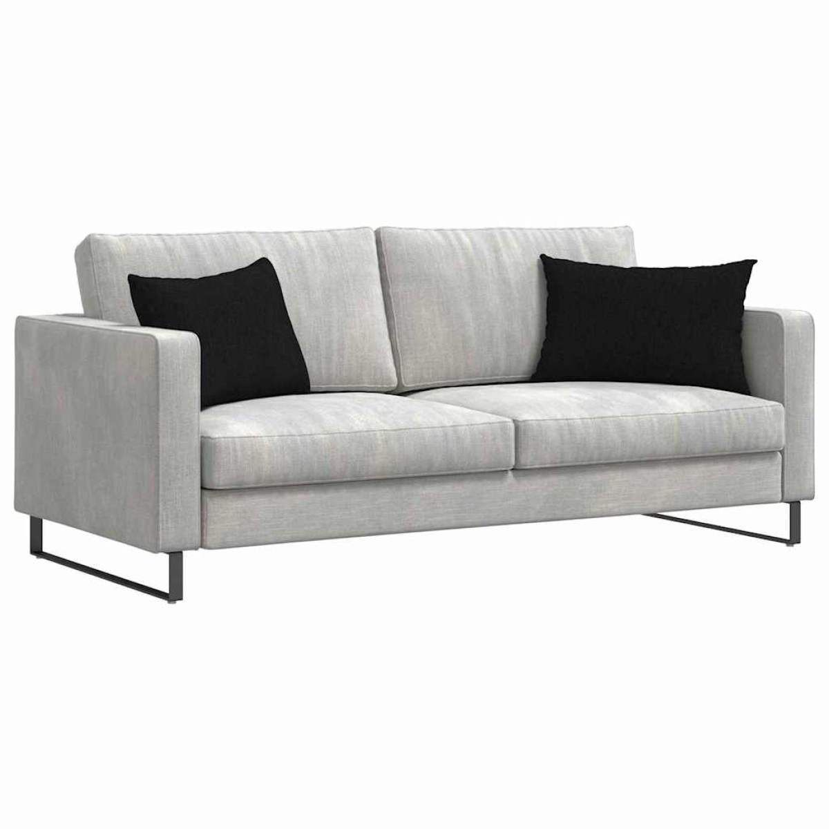 vidaXL Μαξιλάρι Καναπέ 2 τμχ. ύφασμα Μαύρο 60 x 40 cm
