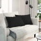 vidaXL Μαξιλάρι Καναπέ 2 τμχ. ύφασμα Μαύρο 60 x 40 cm