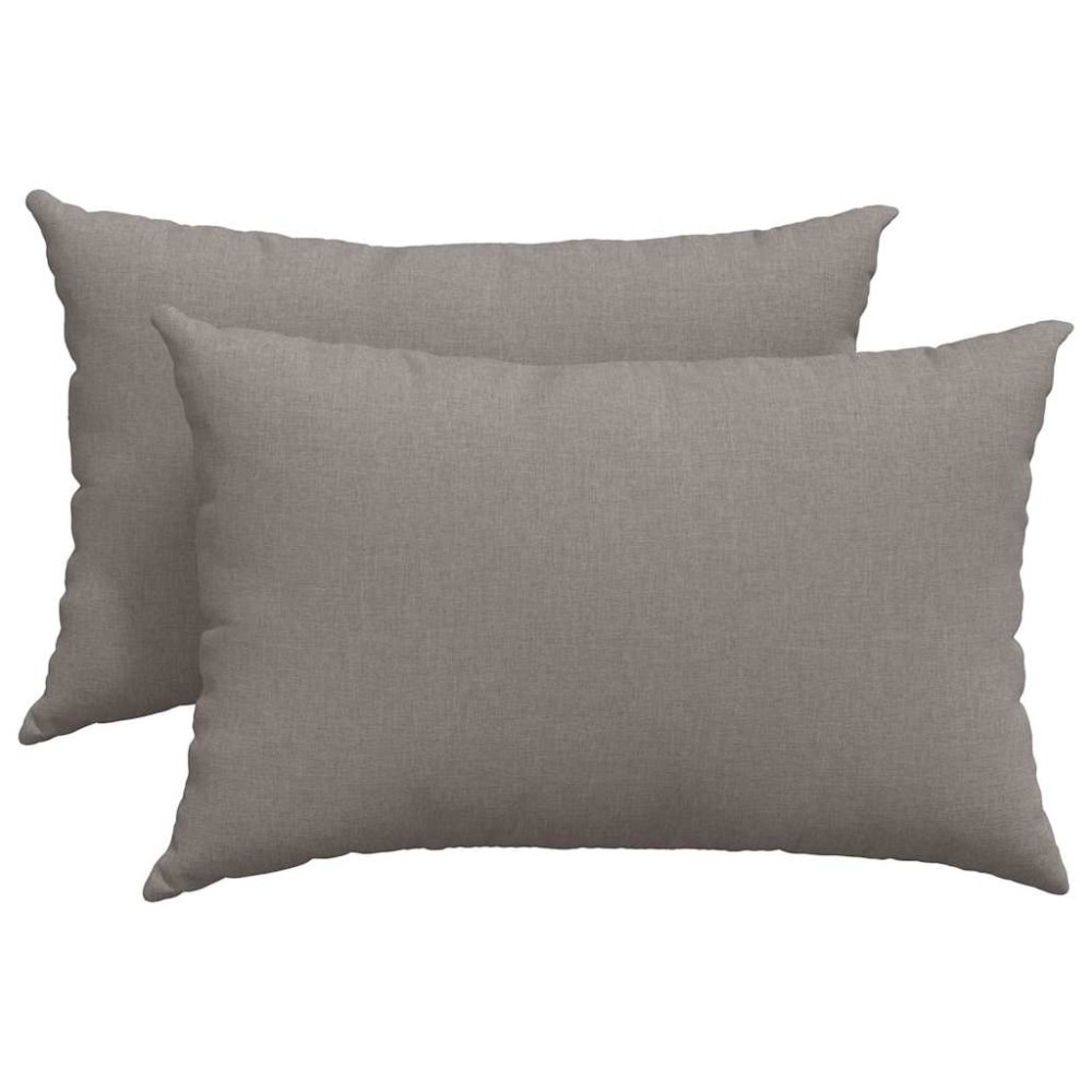 vidaXL Μαξιλάρι Καναπέ 2 τμχ. ύφασμα Taupe 60 x 40 cm