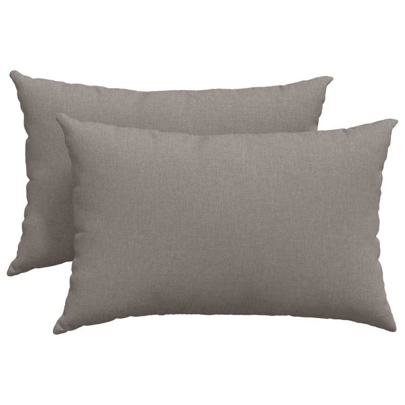 vidaXL Μαξιλάρι Καναπέ 2 τμχ. ύφασμα Taupe 60 x 40 cm