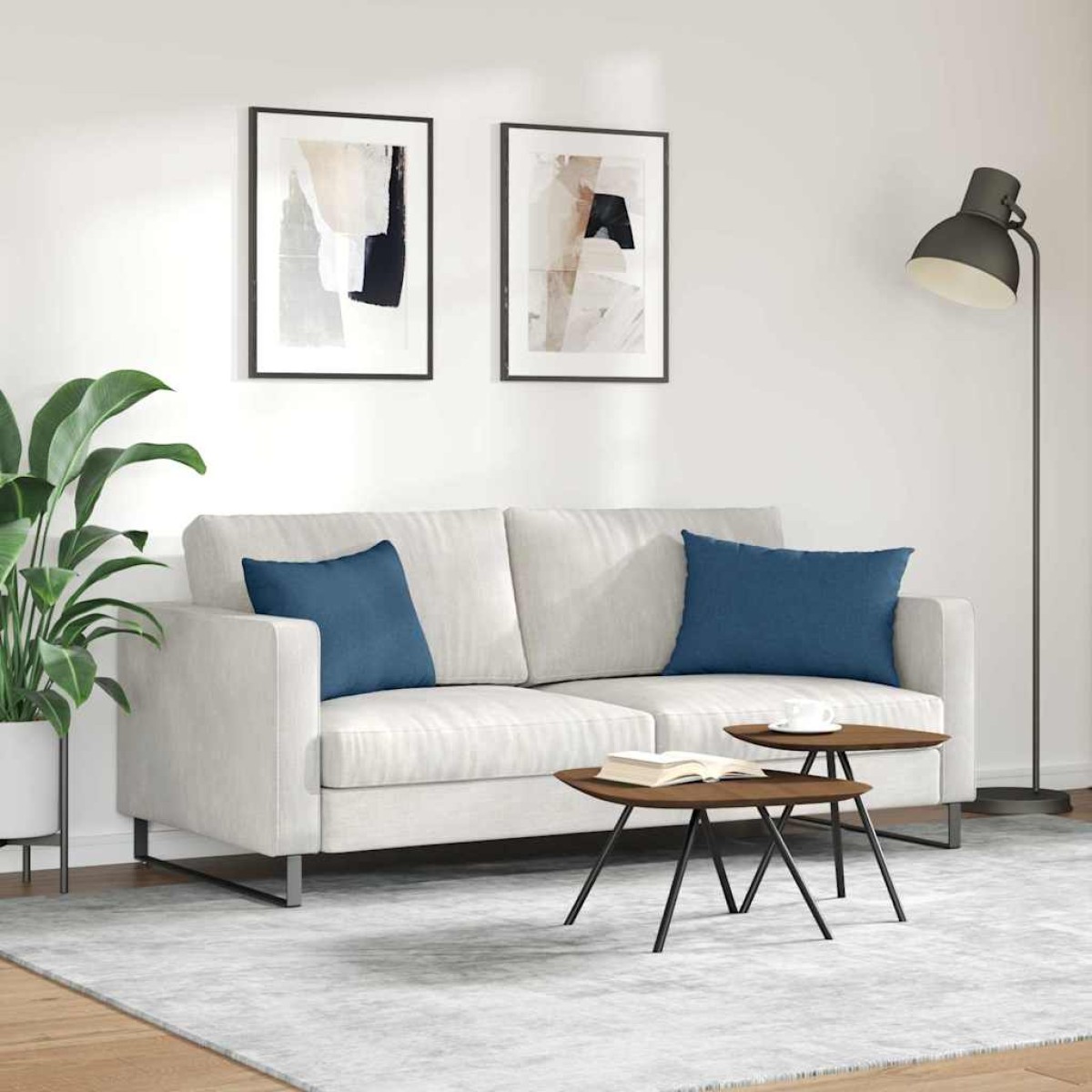 vidaXL Μαξιλάρι Καναπέ 2 τμχ. ύφασμα Μπλε 60 x 40 cm