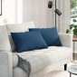 vidaXL Μαξιλάρι Καναπέ 2 τμχ. ύφασμα Μπλε 60 x 40 cm