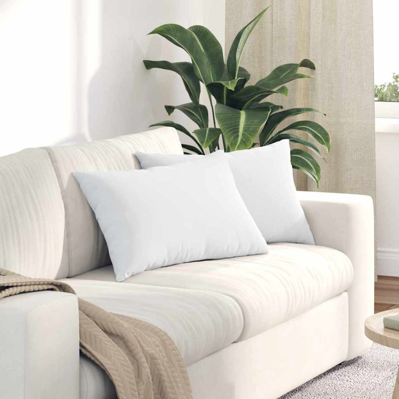 vidaXL Μαξιλάρι Καναπέ 2 τμχ. ύφασμα Λευκό 60 x 40 cm