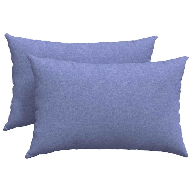 vidaXL Μαξιλάρι Καναπέ 2 τμχ. ύφασμα Μπλε τζην 60 x 40 cm