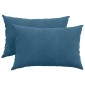 vidaXL Μαξιλάρι Καναπέ 2 pcs Μπλε 60 x 40 cm Υφασμάτινο Κορντουρά