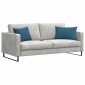 vidaXL Μαξιλάρι Καναπέ 2 pcs Μπλε 60 x 40 cm Υφασμάτινο Κορντουρά