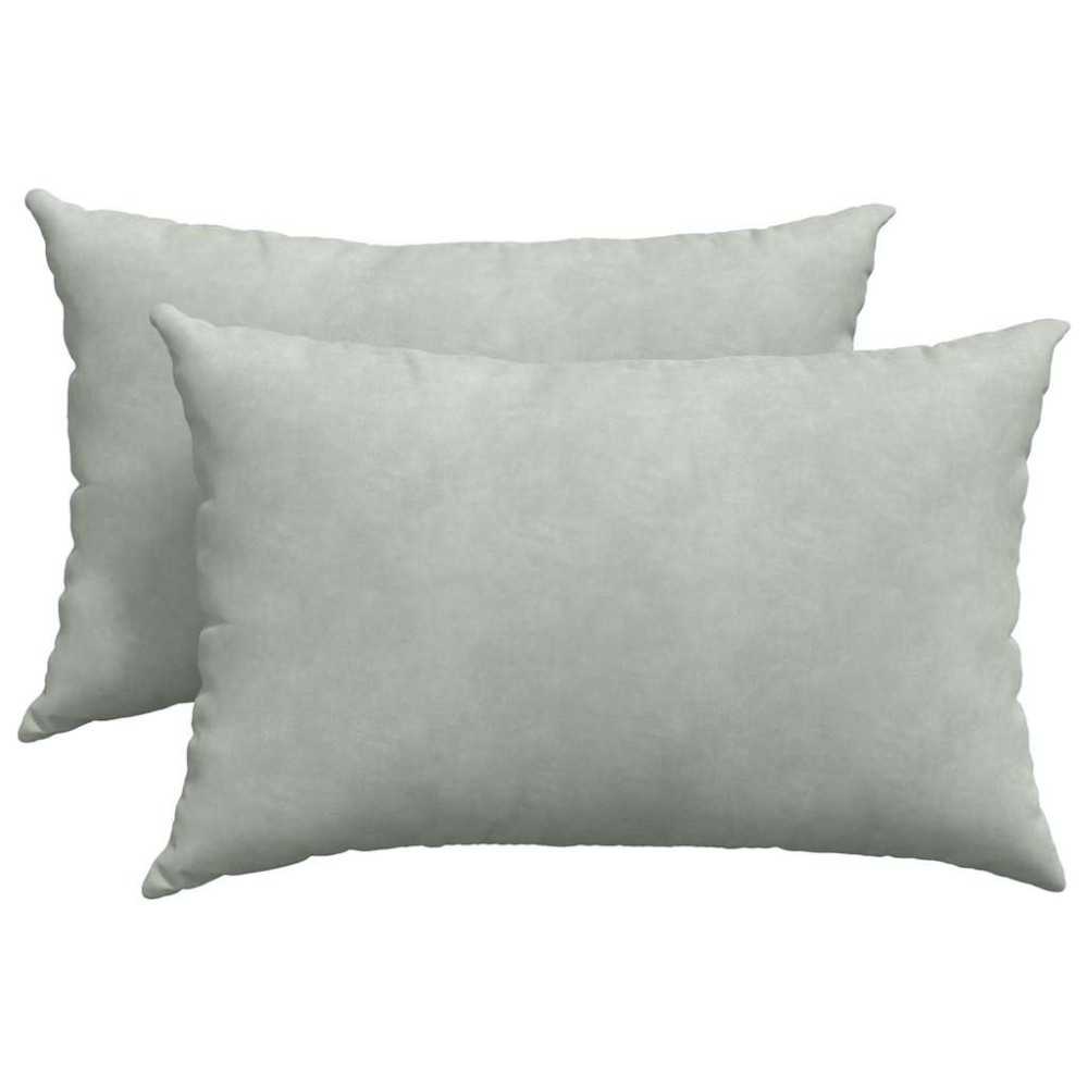 vidaXL Μαξιλάρι Καναπέ 2 pcs Ανοιχτό γκρι 60 x 40 cm