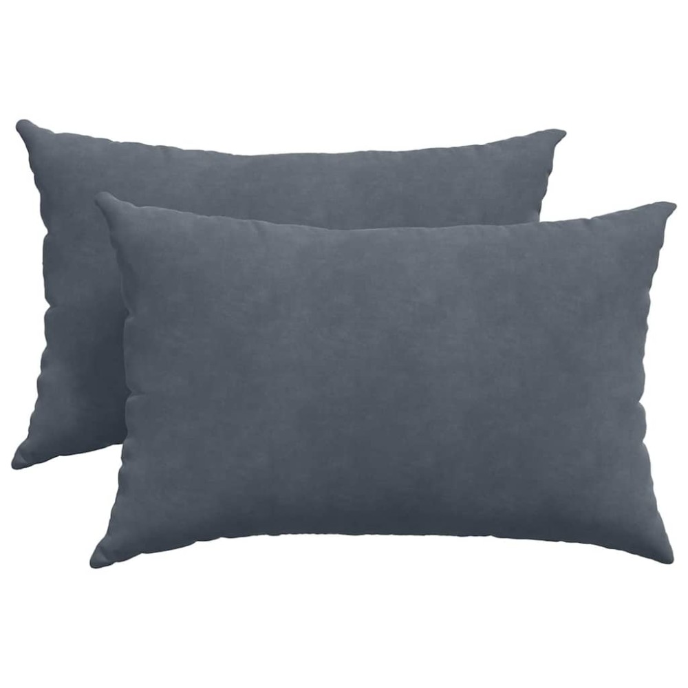 vidaXL Μαξιλάρι Καναπέ 2 pcs Σκούρο γκρι 60 x 40 cm