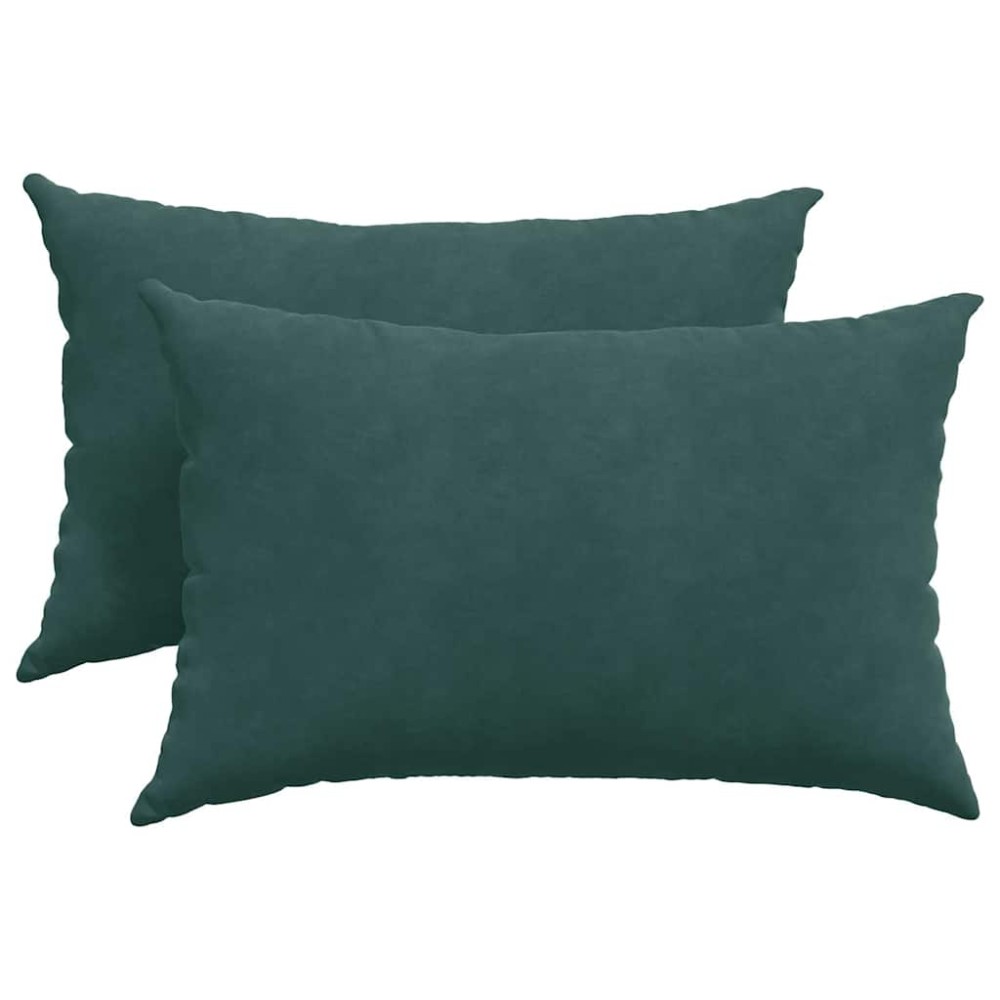 vidaXL Μαξιλάρι Καναπέ 2 pcs Σκούρο πράσινο 60 x 40 cm