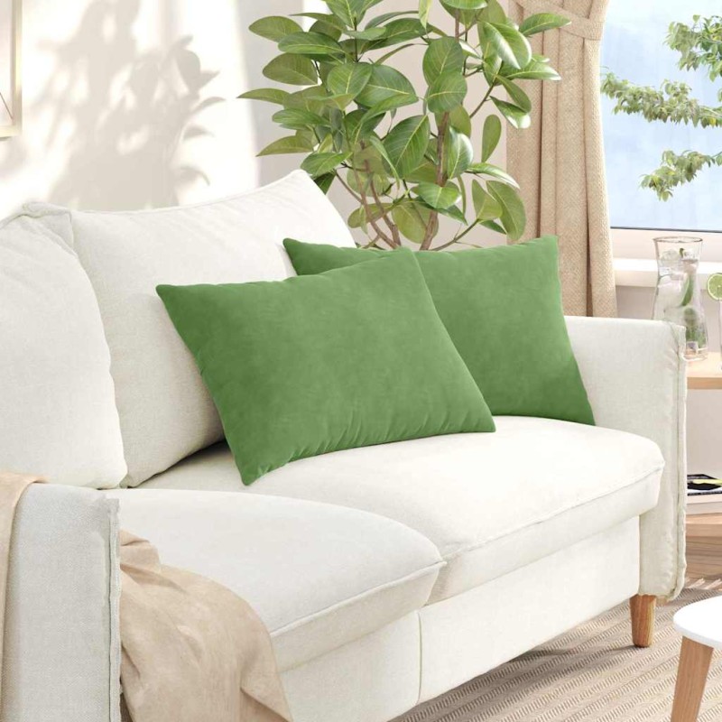 vidaXL Μαξιλάρι Καναπέ 2 pcs Ανοιχτό πράσινο 60 x 40 cm