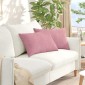 vidaXL Μαξιλάρι Καναπέ 2 pcs Ροζ 60 x 40 cm Υφασμάτινο Κορντουρά