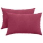 vidaXL Μαξιλάρι Καναπέ 2 pcs Κόκκινο 60 x 40 cm Υφασμάτινο Κορντουρά
