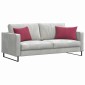 vidaXL Μαξιλάρι Καναπέ 2 pcs Κόκκινο 60 x 40 cm Υφασμάτινο Κορντουρά