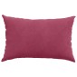 vidaXL Μαξιλάρι Καναπέ 2 pcs Κόκκινο 60 x 40 cm Υφασμάτινο Κορντουρά