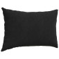 vidaXL Μαξιλάρι Καναπέ 2 pcs Μαύρο 60 x 40 cm Υφασμάτινο Κορντουρά