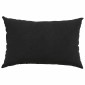 vidaXL Μαξιλάρι Καναπέ 2 pcs Μαύρο 60 x 40 cm Υφασμάτινο Κορντουρά