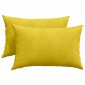 vidaXL Μαξιλάρι Καναπέ 2 pcs Κίτρινο 60 x 40 cm Υφασμάτινο Κορντουρά