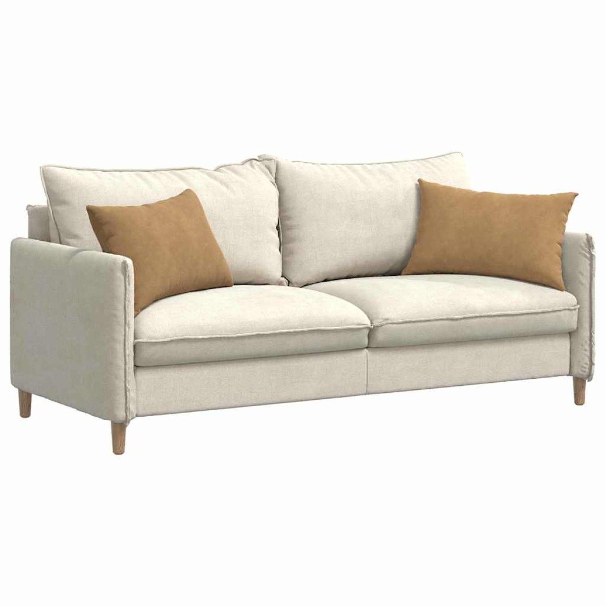 vidaXL Μαξιλάρι Καναπέ 2 pcs Καφέ 60 x 40 cm Υφασμάτινο Κορντουρά