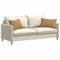 vidaXL Μαξιλάρι Καναπέ 2 pcs Καφέ 60 x 40 cm Υφασμάτινο Κορντουρά