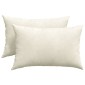 vidaXL Μαξιλάρι Καναπέ 2 pcs Κρεμ 60 x 40 cm Υφασμάτινο Κορντουρά