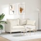 vidaXL Μαξιλάρι Καναπέ 2 pcs Κρεμ 60 x 40 cm Υφασμάτινο Κορντουρά