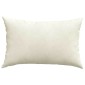 vidaXL Μαξιλάρι Καναπέ 2 pcs Κρεμ 60 x 40 cm Υφασμάτινο Κορντουρά