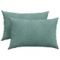 vidaXL Μαξιλάρι Καναπέ 2 pcs Θαλασσί 60 x 40 cm Υφασμάτινο Κορντουρά