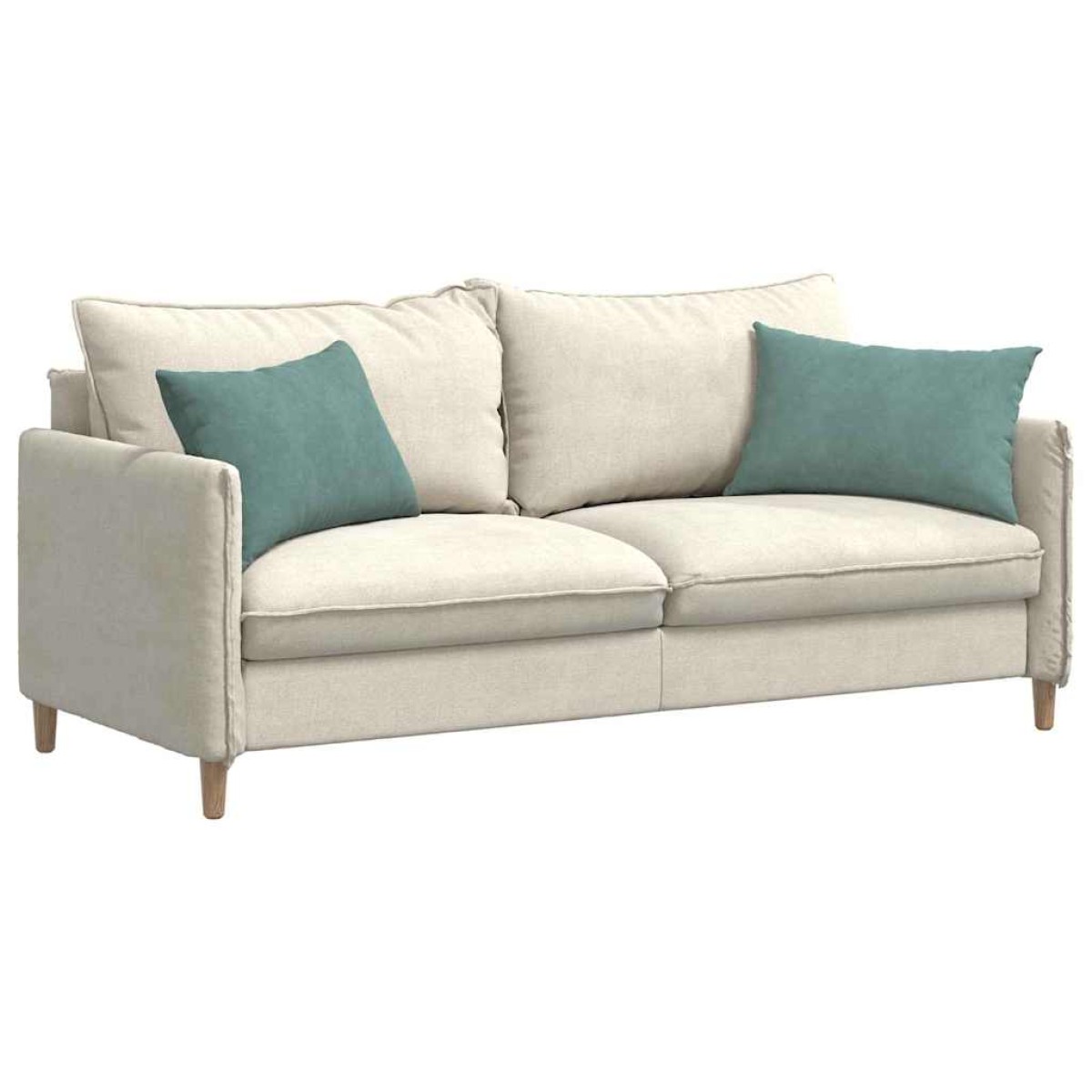 vidaXL Μαξιλάρι Καναπέ 2 pcs Θαλασσί 60 x 40 cm Υφασμάτινο Κορντουρά