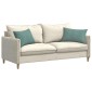 vidaXL Μαξιλάρι Καναπέ 2 pcs Θαλασσί 60 x 40 cm Υφασμάτινο Κορντουρά