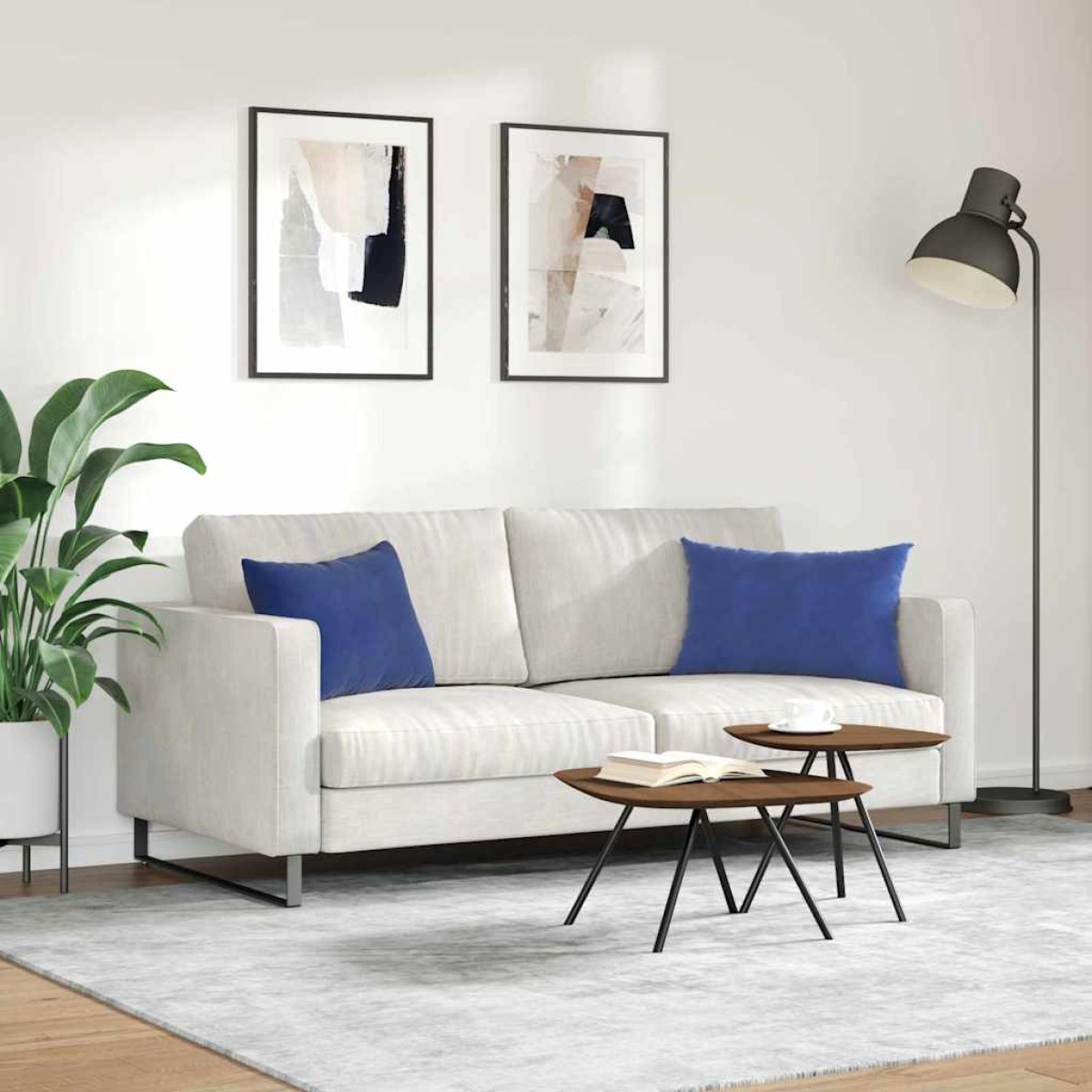 vidaXL Μαξιλάρι Καναπέ 2 pcs Μπλε Αστυνομίας 60 x 40 cm