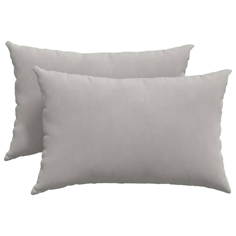 vidaXL Μαξιλάρι Καναπέ 2 pcs Ανοιχτό γκρι 60 x 40 cm ύφασμα